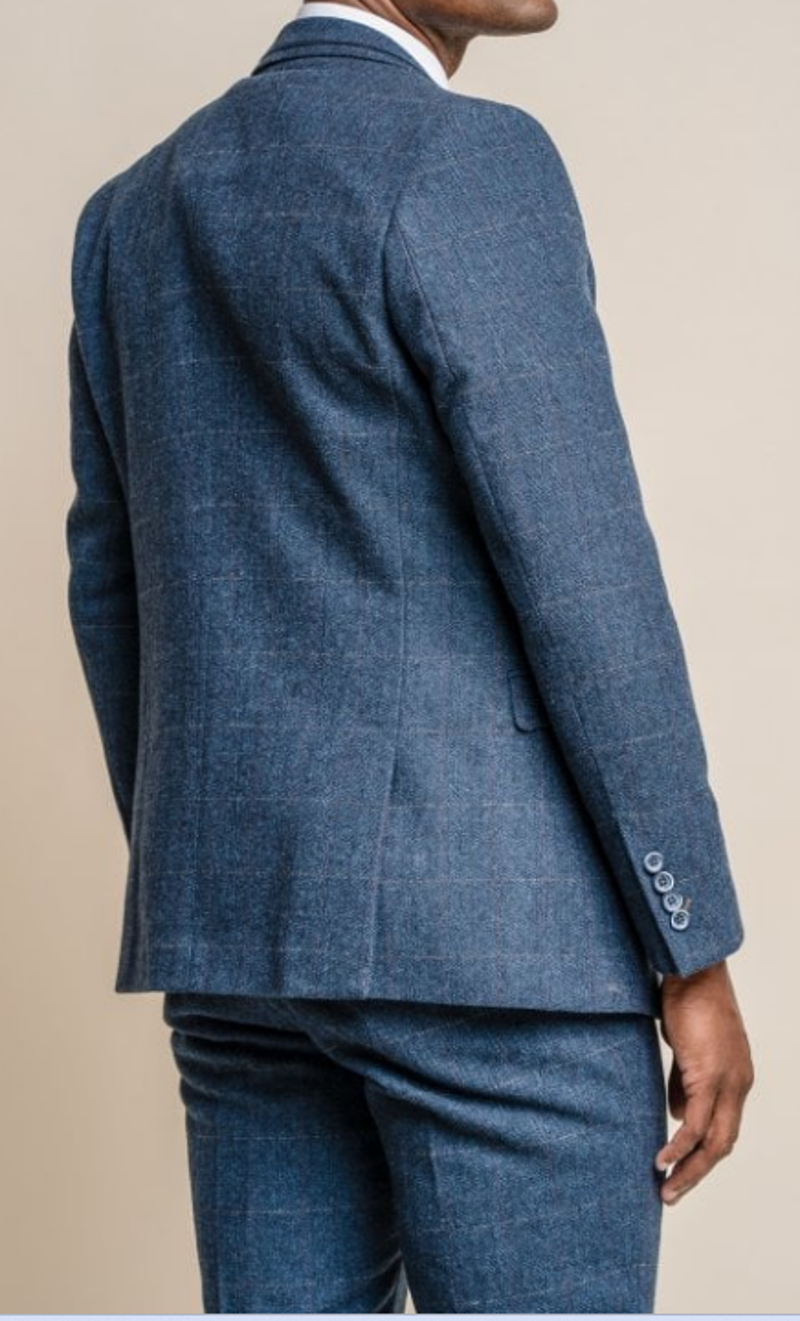 Cavani Carnegi Tweed Jacket Blue-1